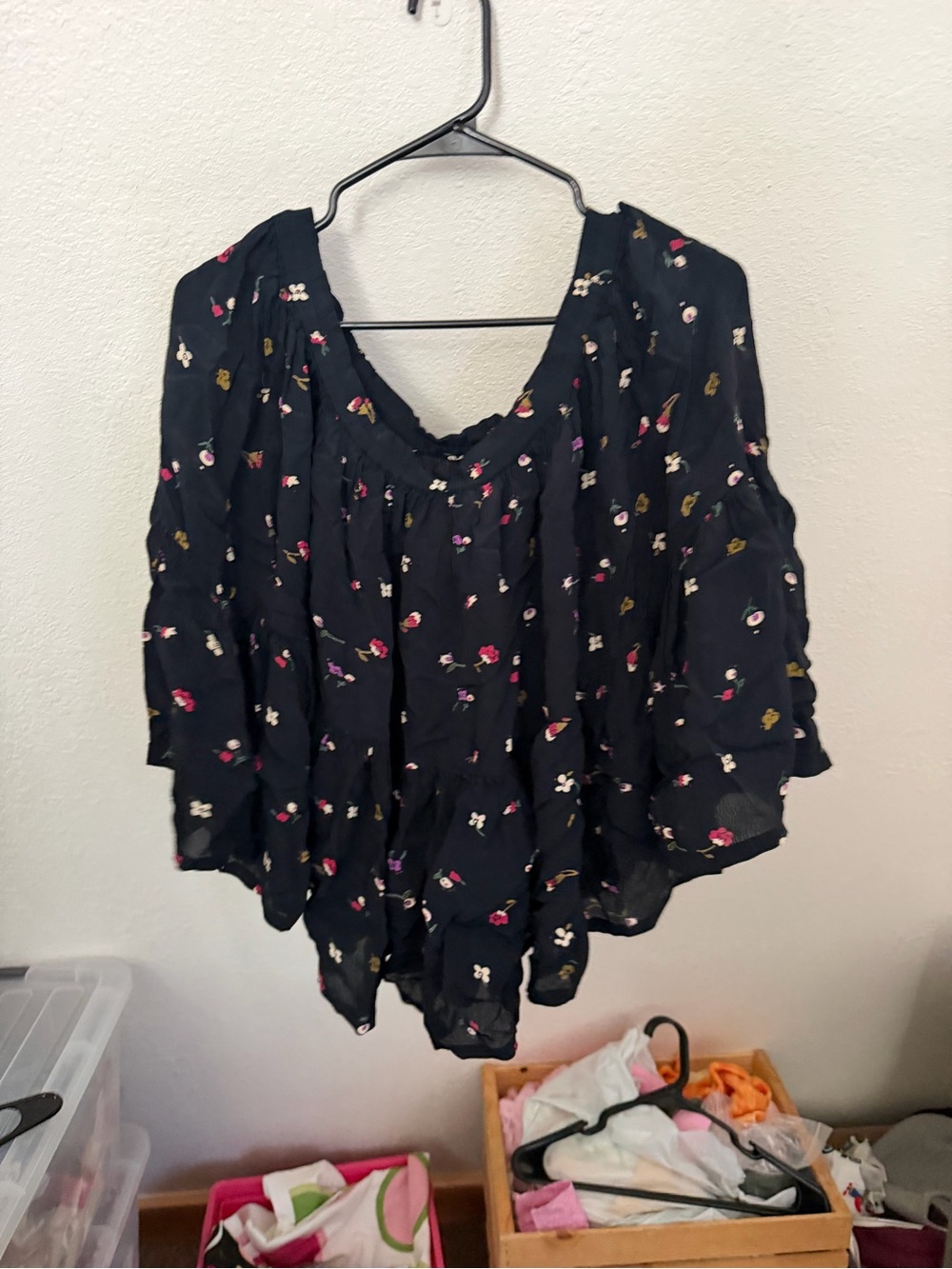 Black Floral skirt
